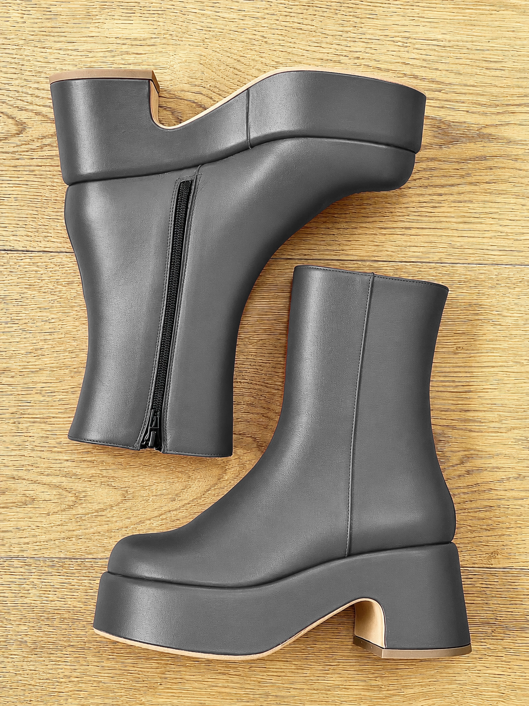 KURT CUIR GRIS