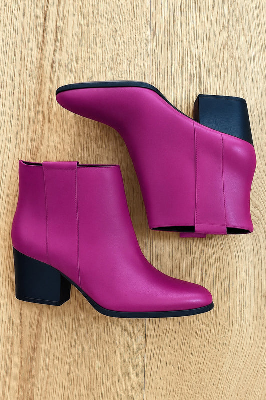 TESSA CUIR FUCHSIA