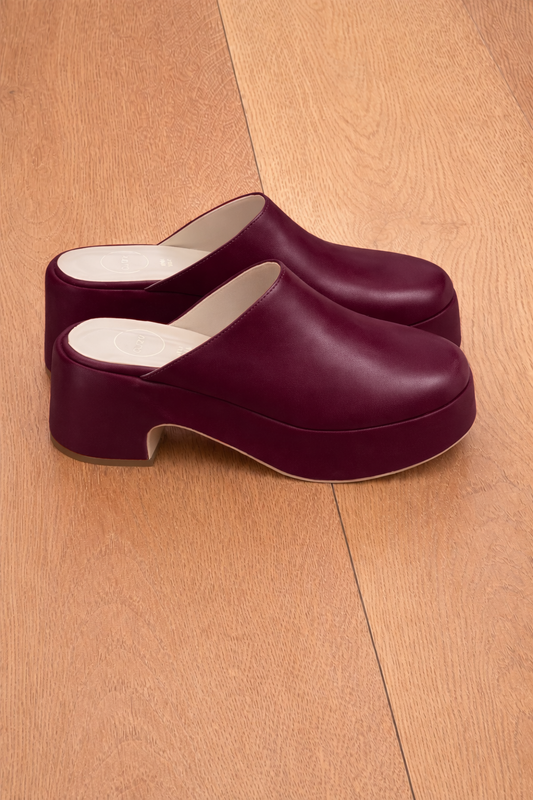 SAC EN CUIR BORDEAUX