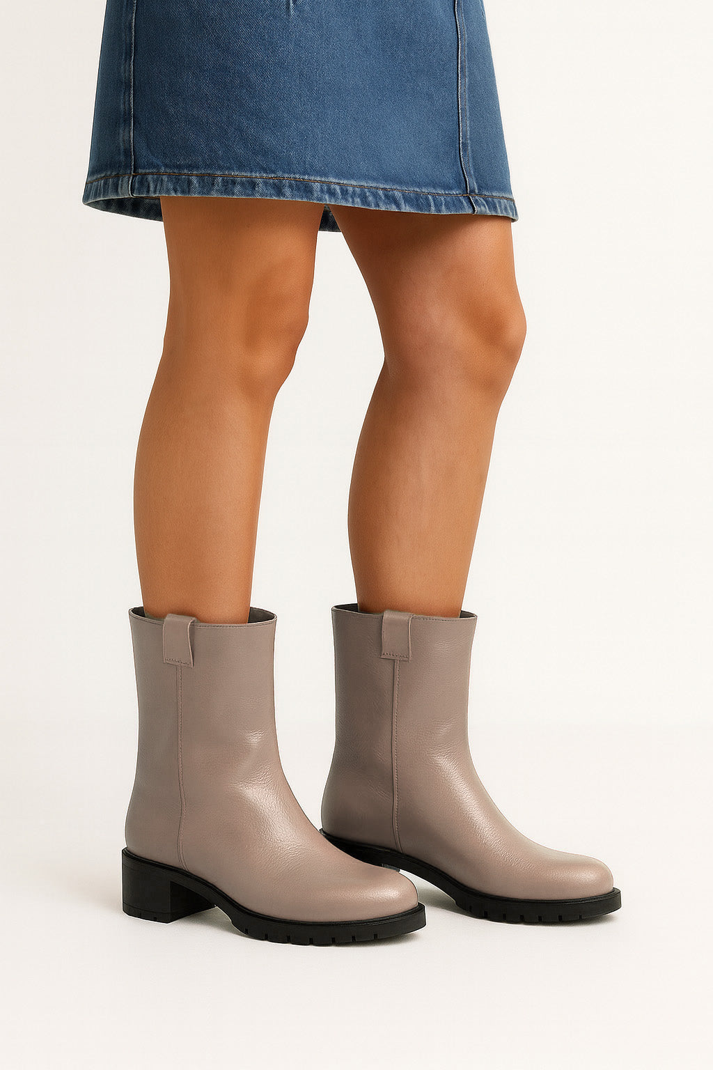 ATLAS EN CUIR TAUPE