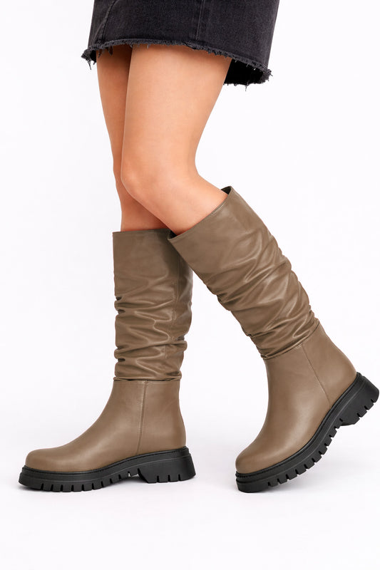 MORGAN CUIR TAUPE