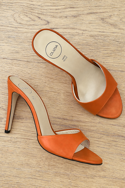 INES CUIR ORANGE