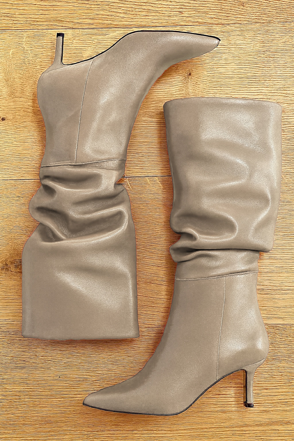 NENA CUIR GRIS TOURTERELLE