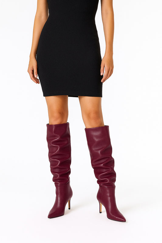 NENA CUIR BORDEAUX