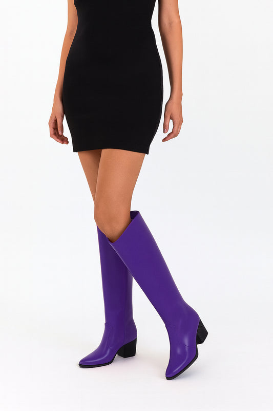 ARIEL CUIR VIOLET