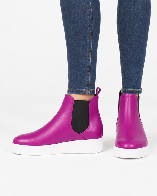 TOMMY EN CUIR FUCHSIA