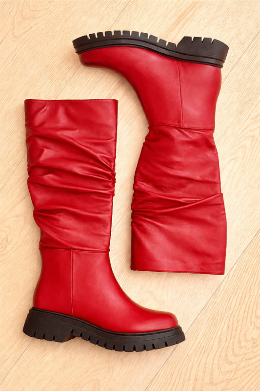 MORGAN CUIR ROUGE