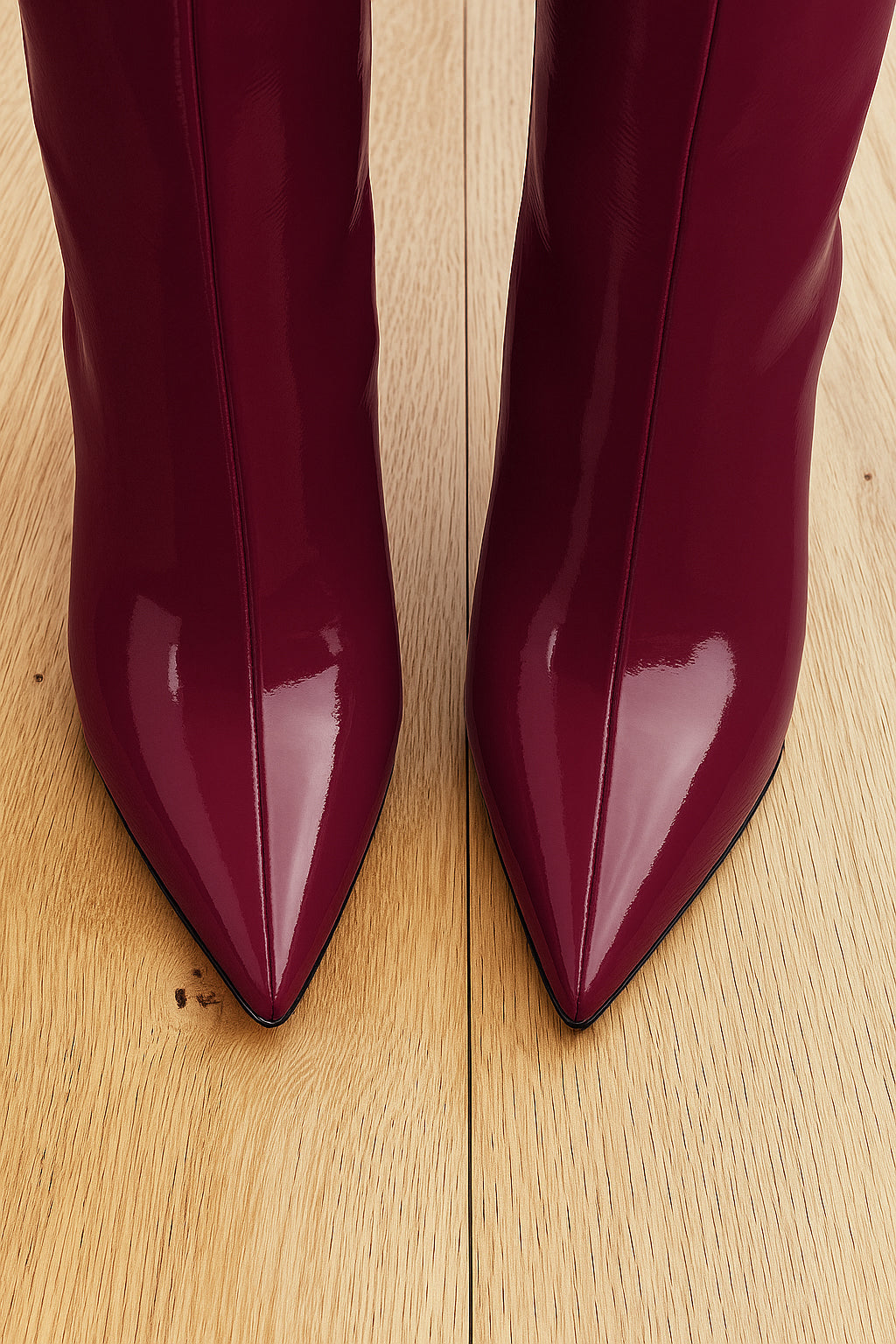 JUANA CUIR VERNI BORDEAUX