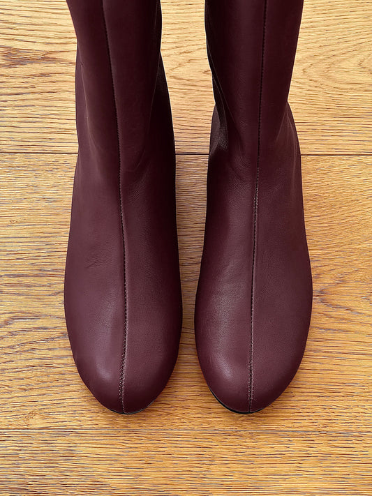 CINDY CUIR BORDEAUX