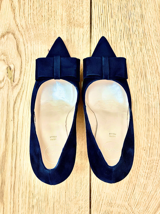 ENCOCHE EN DAIM BLEU