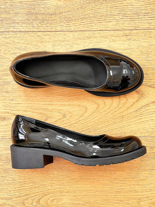 TAIKO CUIR VERNI NOIR