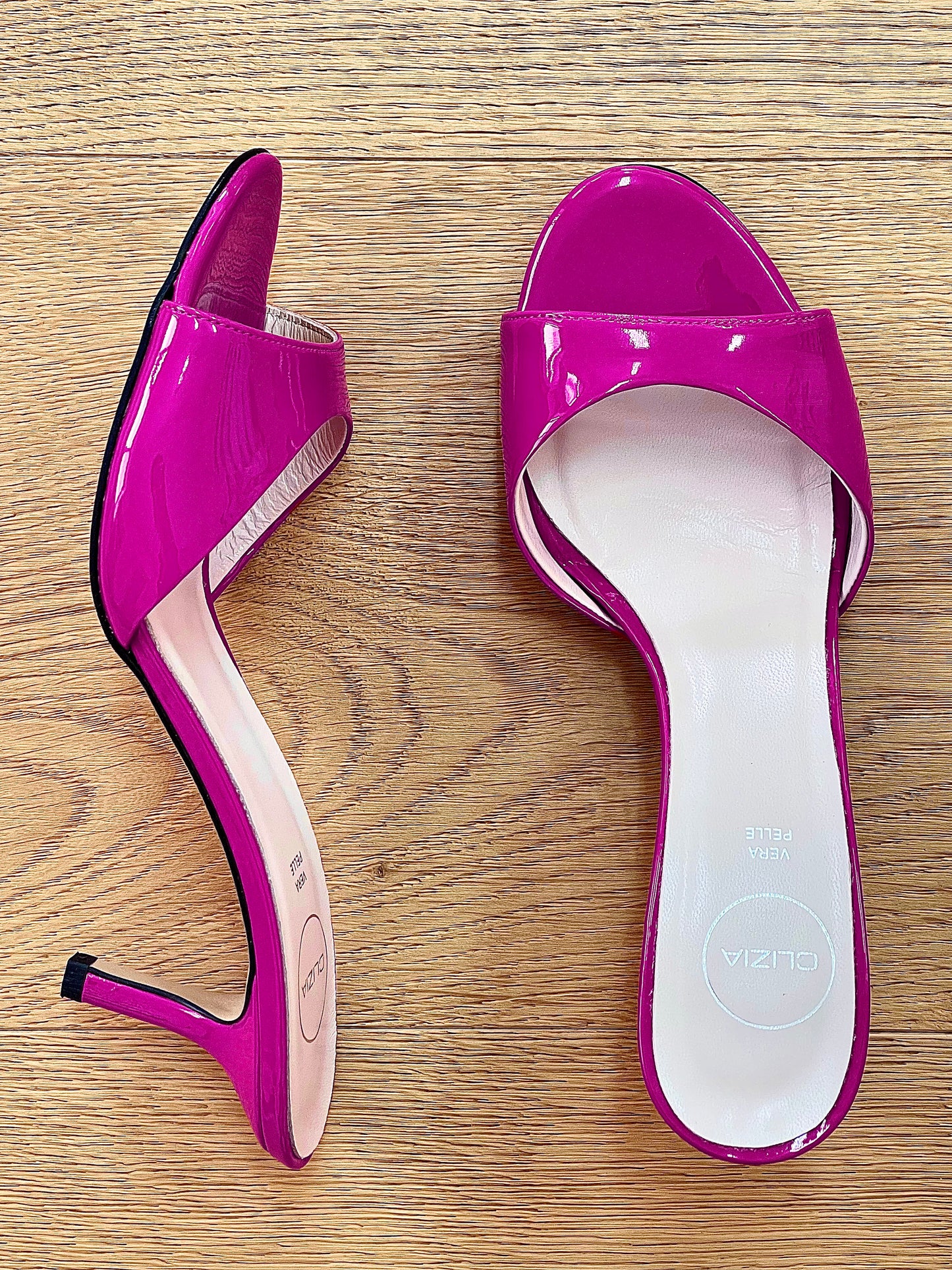 CUIR VERNI FUCHSIA MORENA