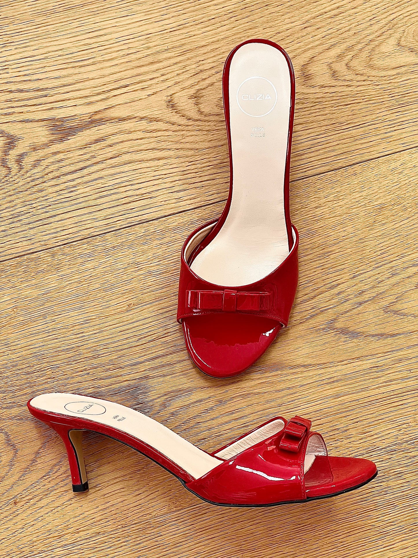EMILY CUIR VERNI ROUGE