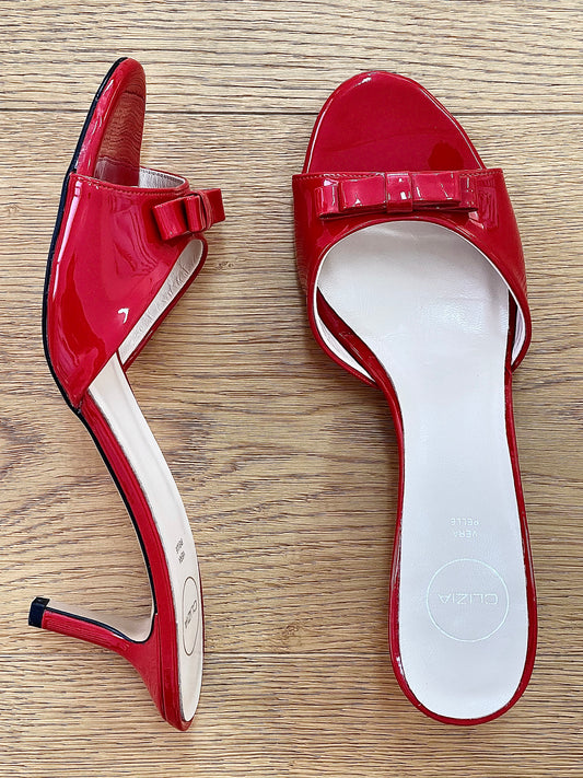 EMILY CUIR VERNI ROUGE