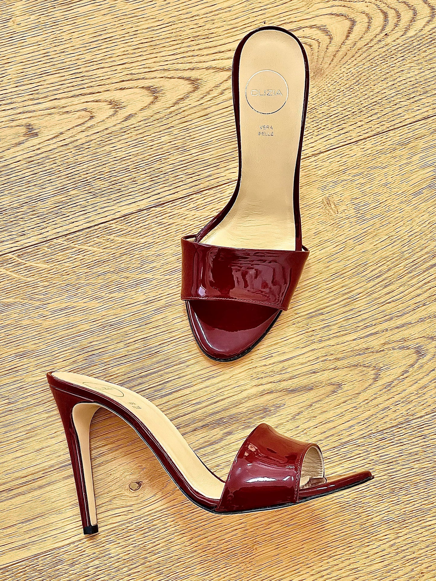 MARION CUIR VERNI BORDEAUX