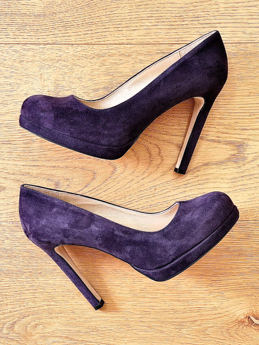ANNA SUEDE PLUM