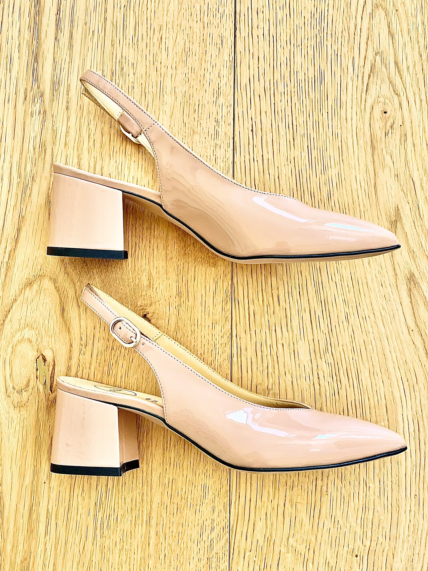 OLGA NUDE PATENT LEATHER