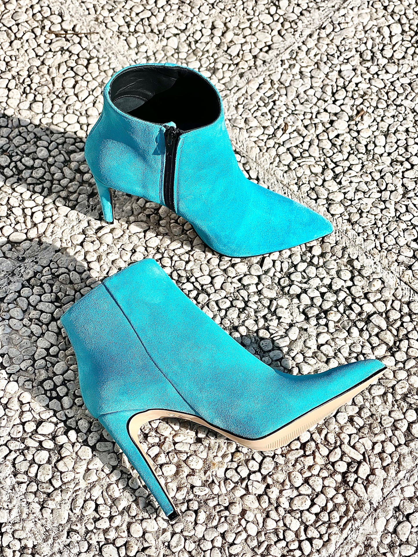 TITA EN DAIM TURQUOISE