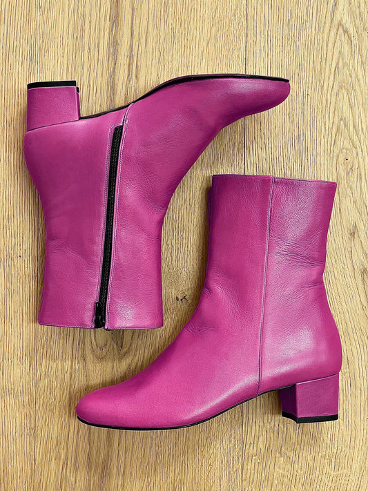 MAXIME EN CUIR FUCHSIA