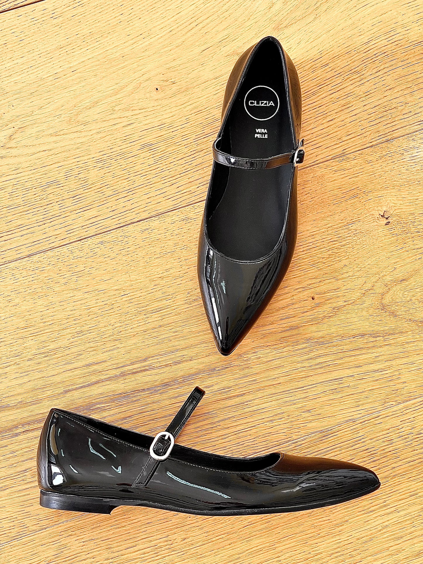 MILVA CUIR VERNI NOIR