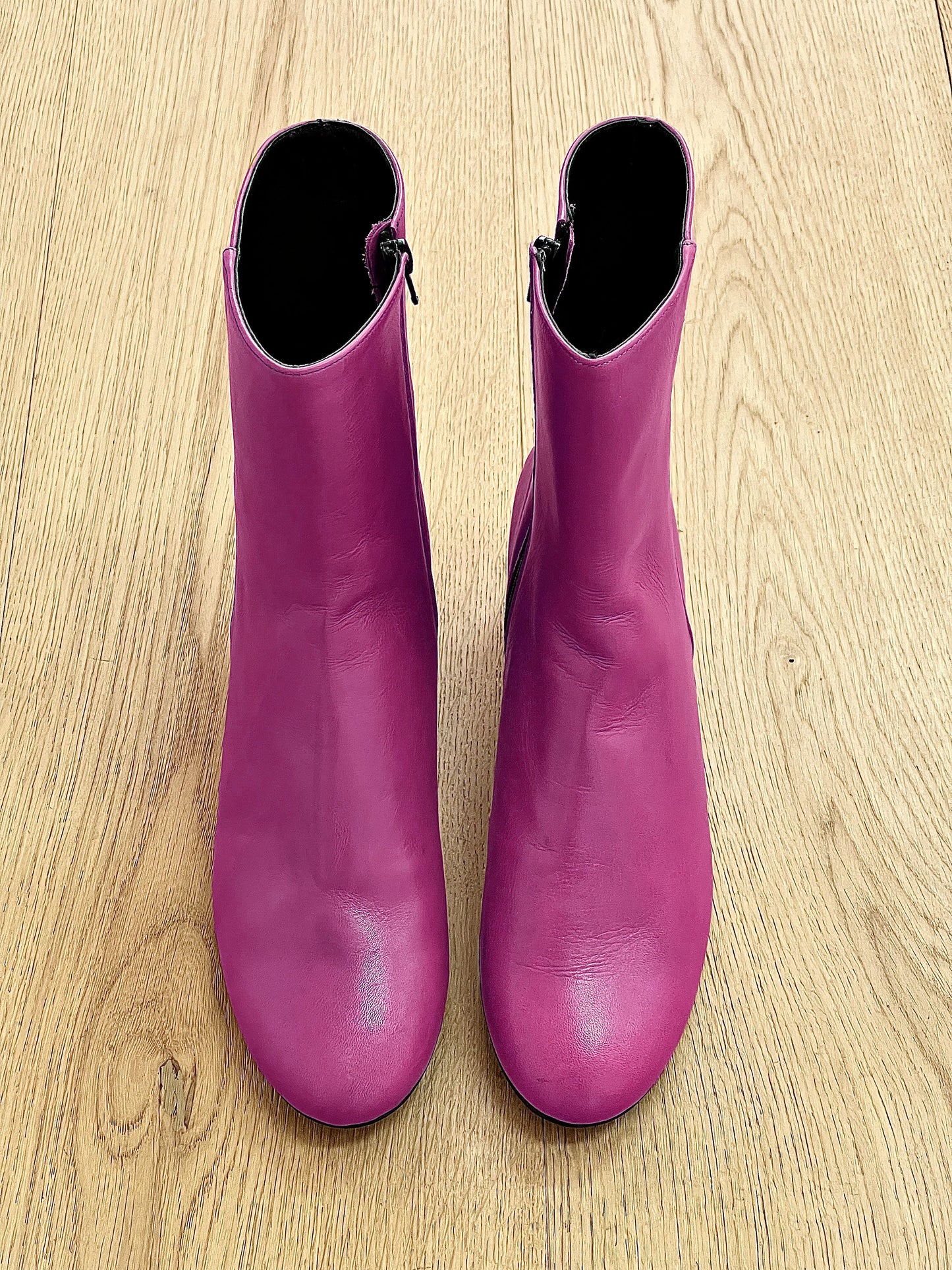MAXIME EN CUIR FUCHSIA