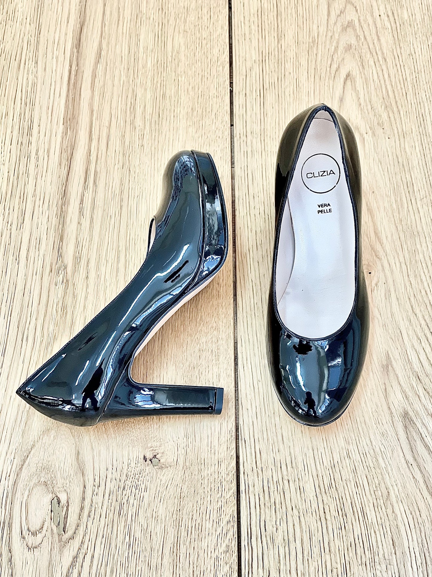 CLEO NOIR CUIR VERNI