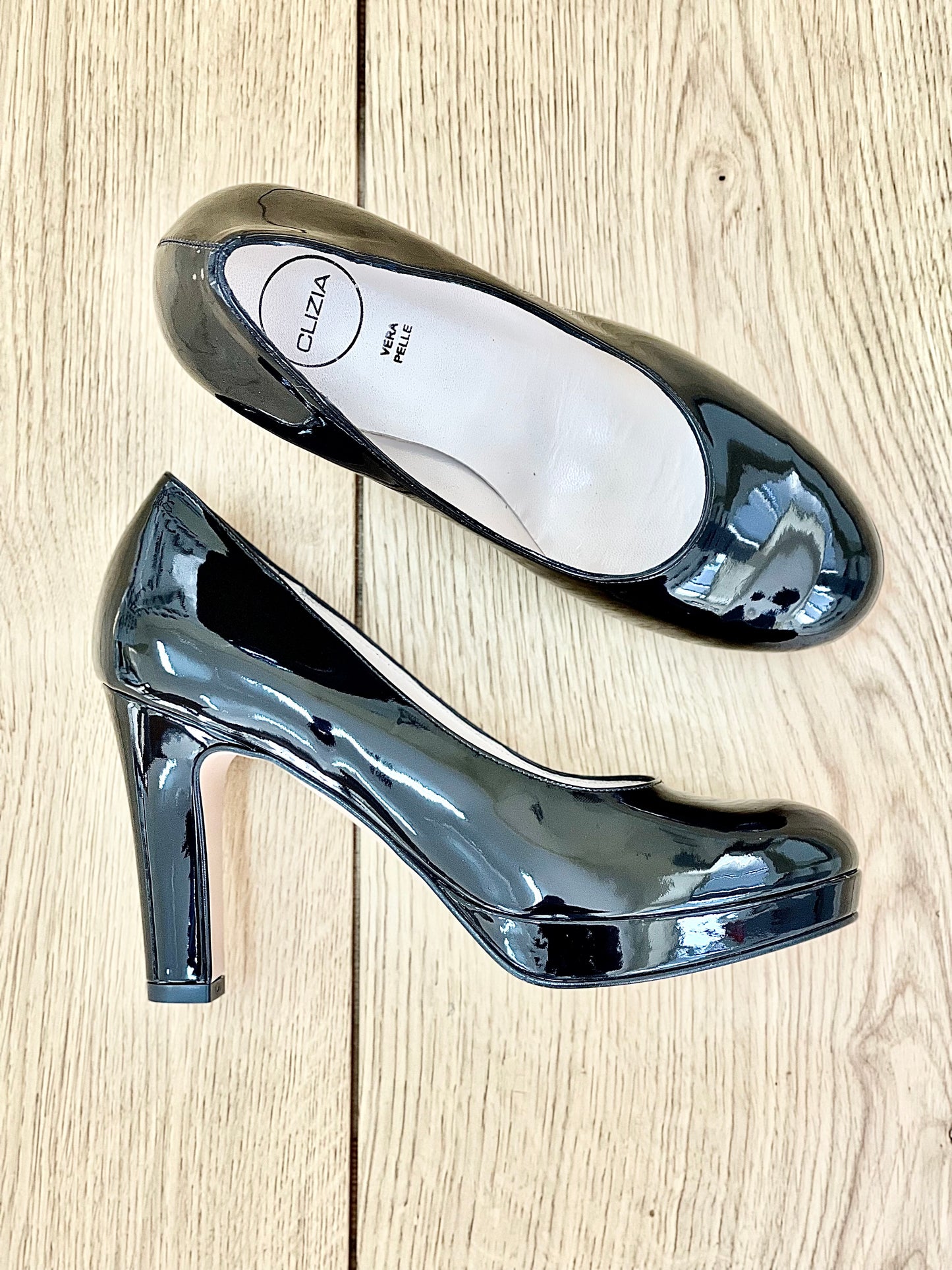 CLEO NOIR CUIR VERNI