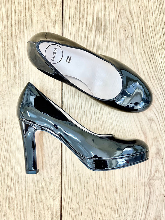 CLEO NOIR CUIR VERNI