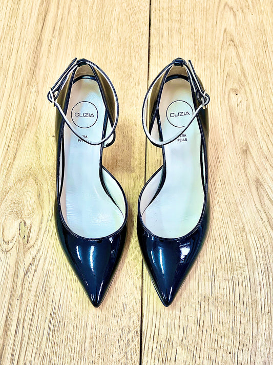 GISELLE CUIR VERNI NOIR