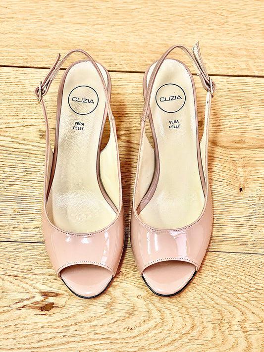 PATTY NUDE CUIR VERNI