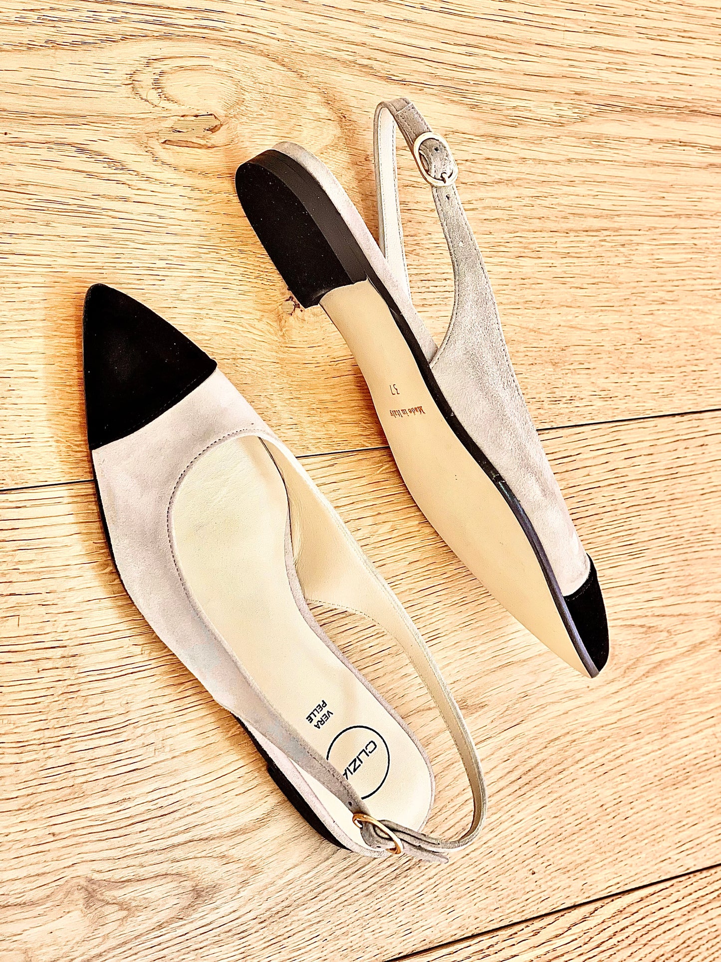 ELLA SUEDE NUDE/BLACK