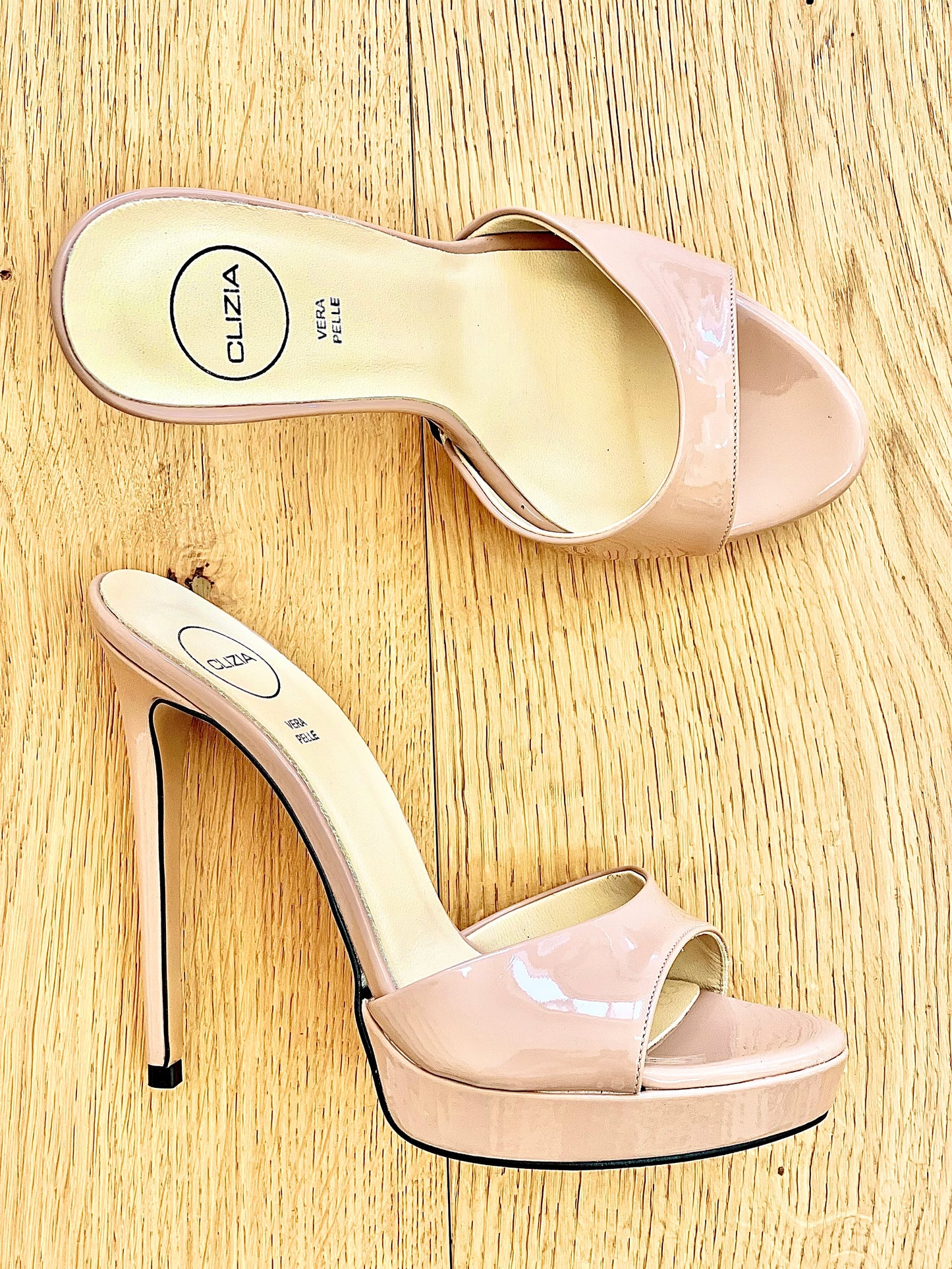 PRISCILLA NUDE PATENT LEATHER