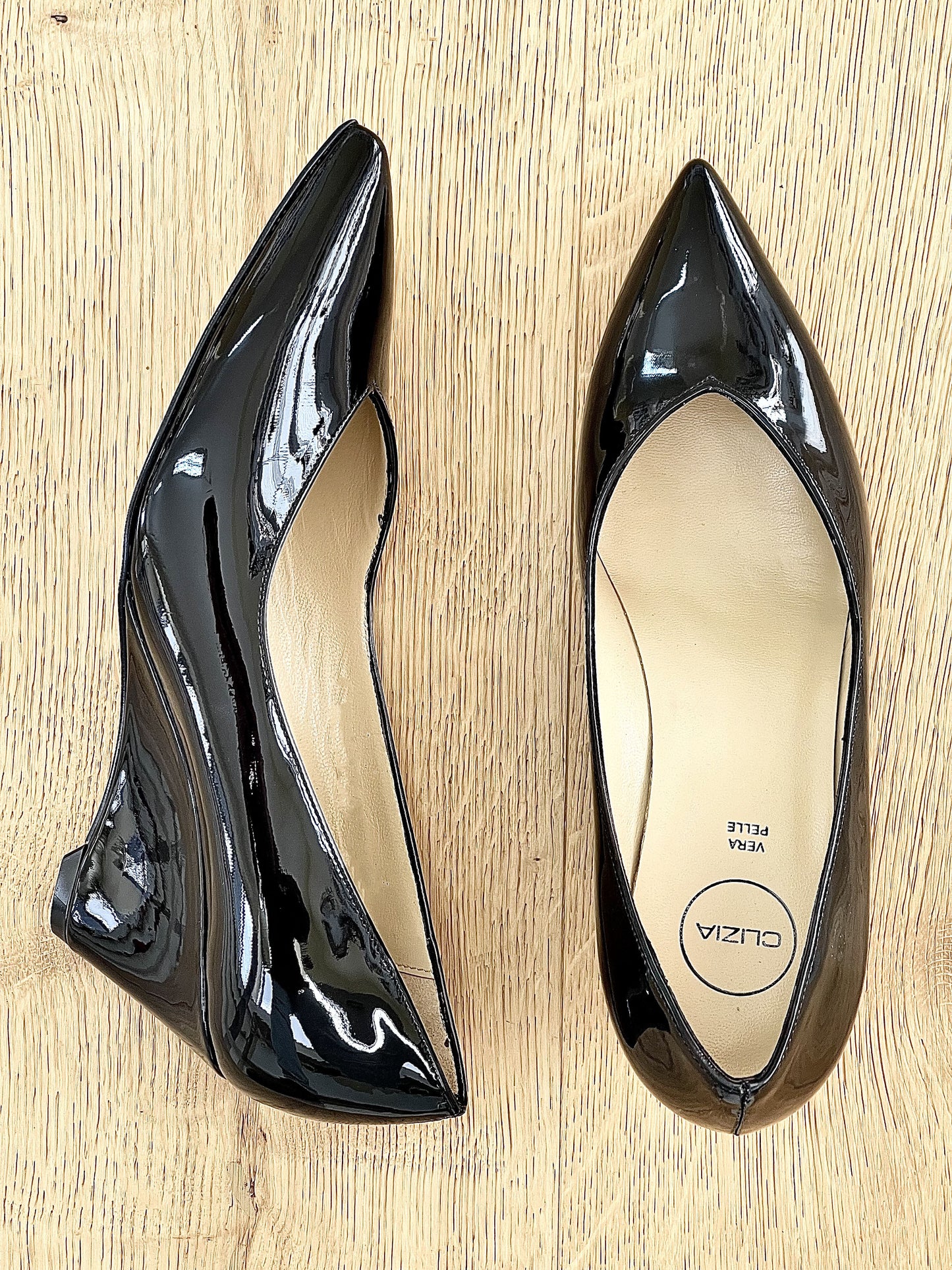 KARLA CUIR VERNI NOIR