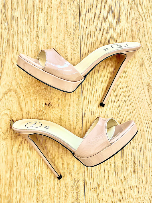 PRISCILLA NUDE PATENT LEATHER