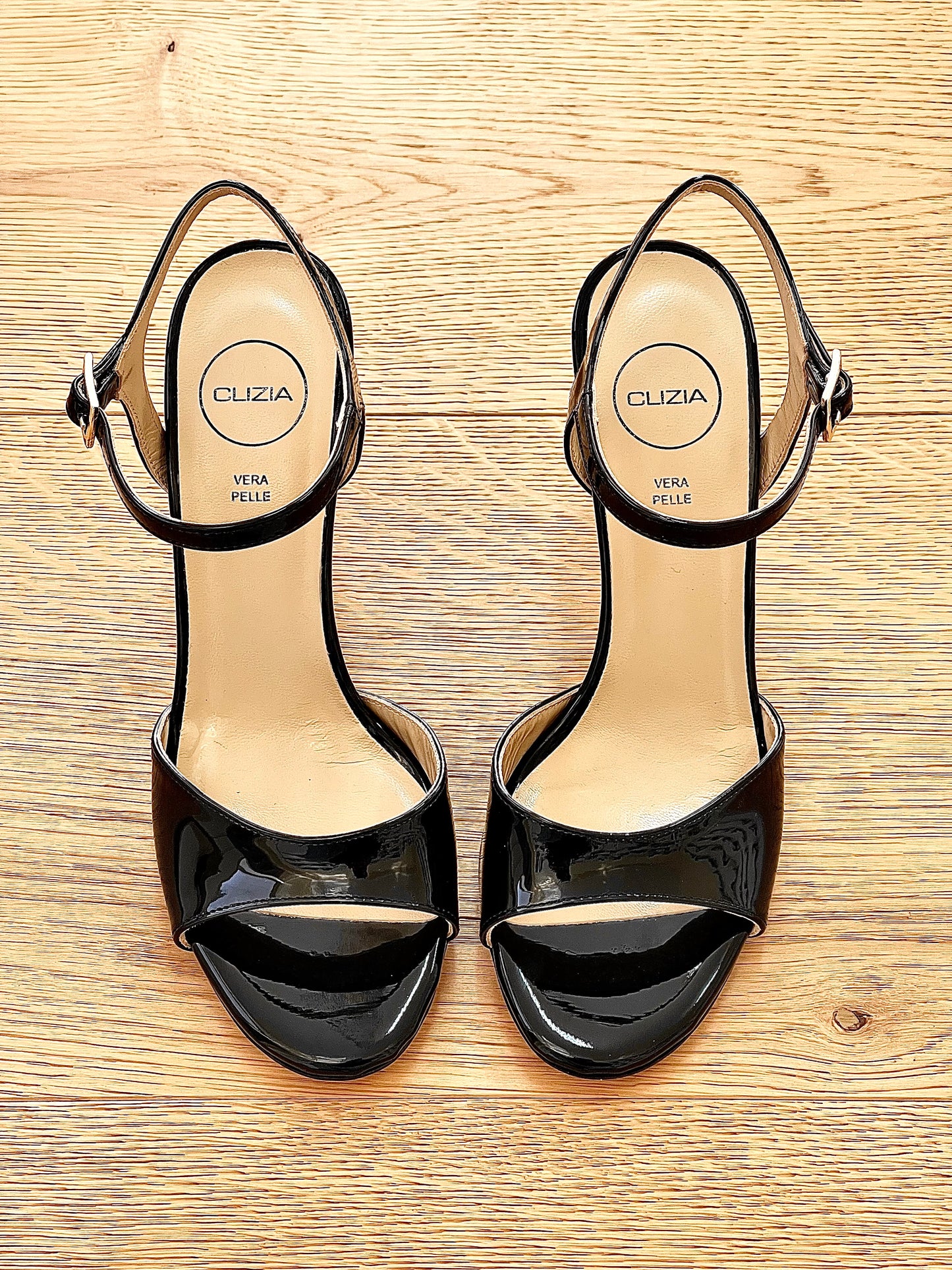 MICOL NOIR CUIR VERNI