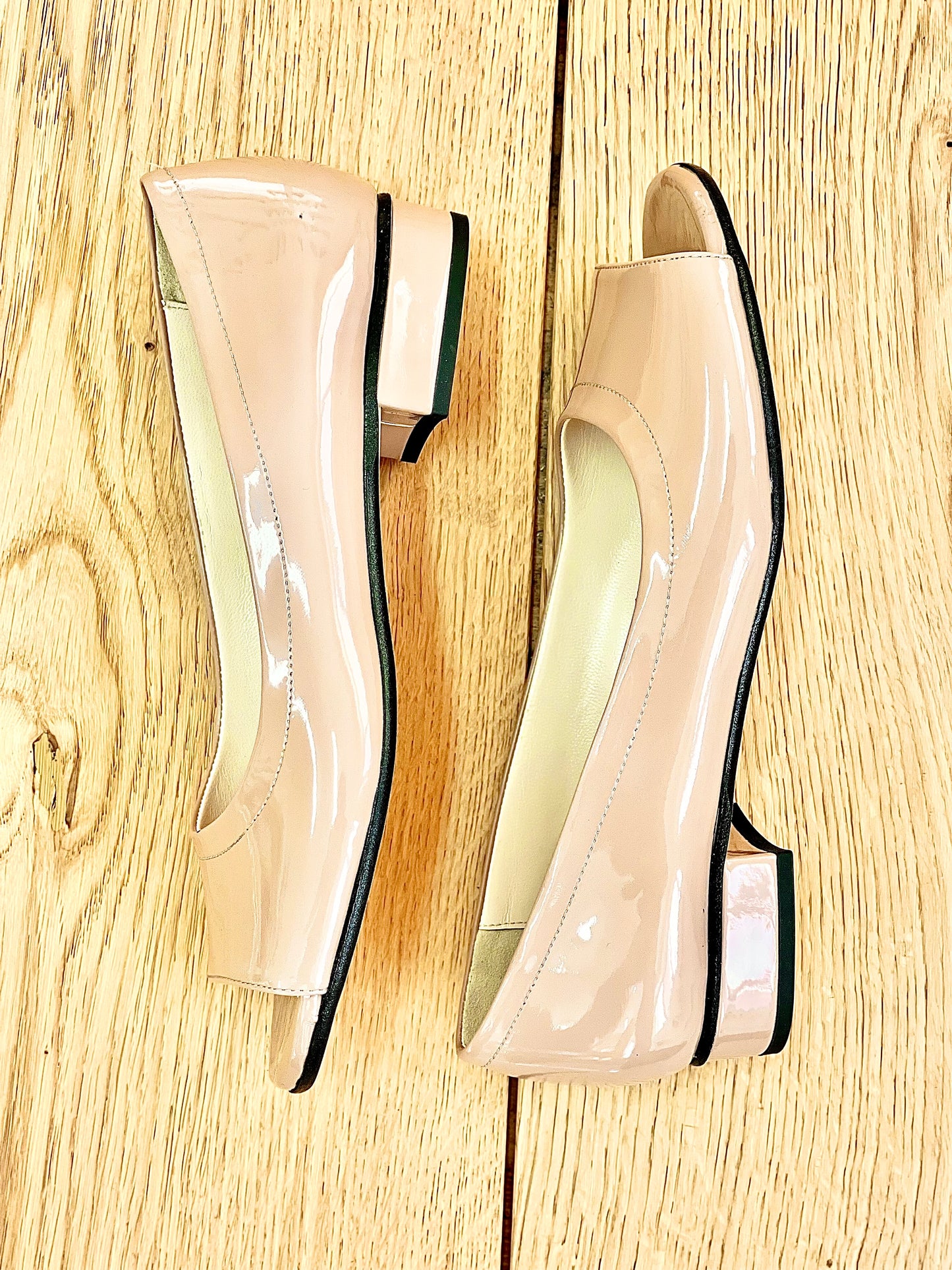 NICOLE NUDE PATENT LEATHER