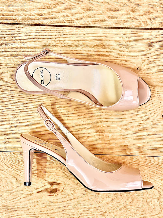 PATTY NUDE CUIR VERNI