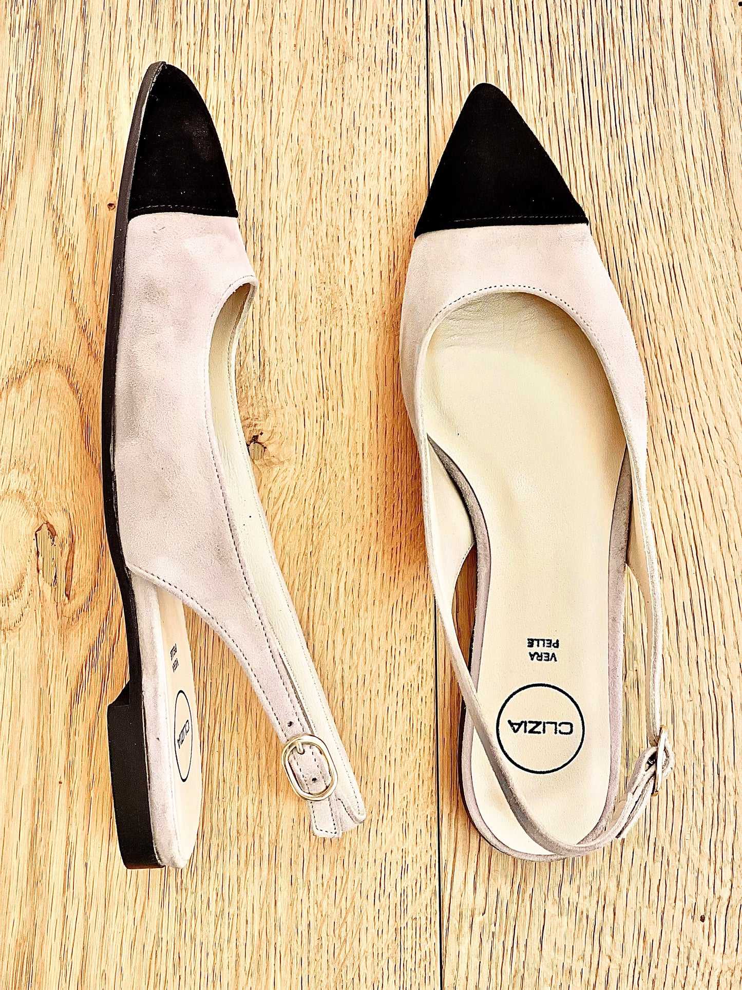 ELLA SUEDE NUDE/BLACK