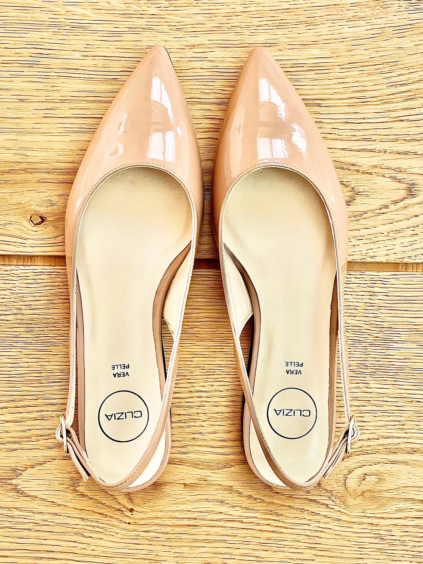 DELIA CUIR VERNI NUDE