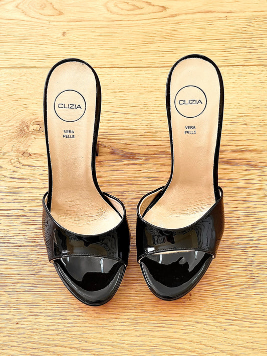 OSCAR CUIR VERNI NOIR