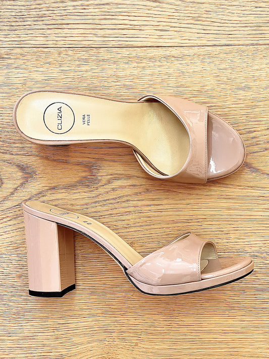 RAQUEL NUDE PATENT LEATHER