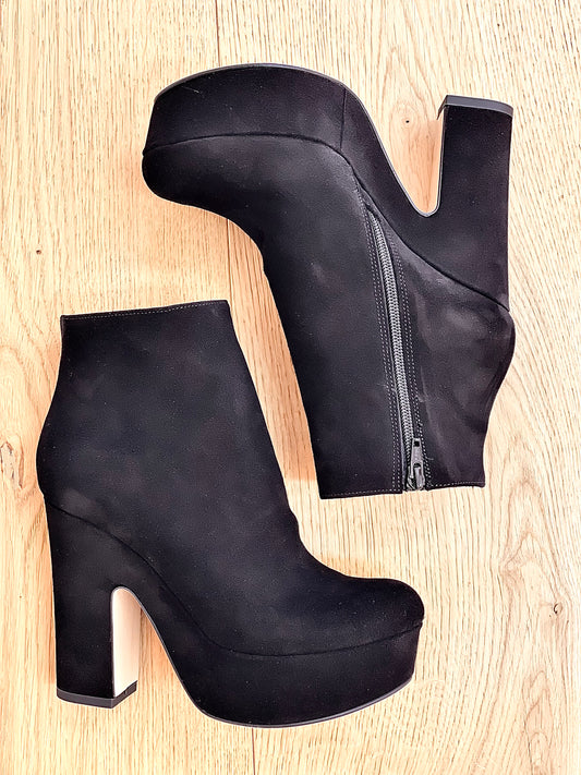 Suede Ankle Boots スエード アンクルブーツ STYLEBLOCK ブーツ スエード調アンクルブーツ レディース