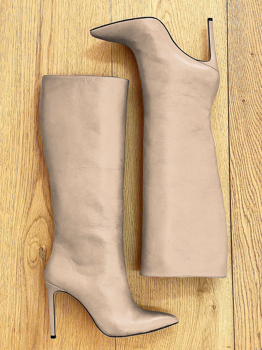 JUANA BEIGE LEDER