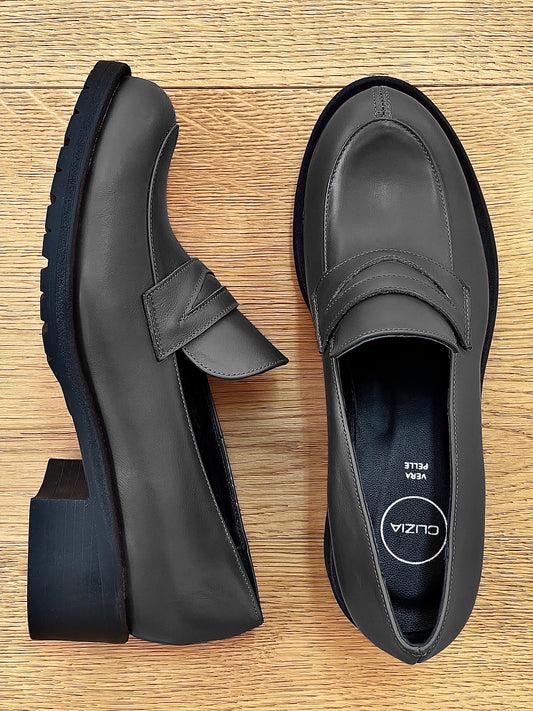 NELLY LEATHER CZARNY