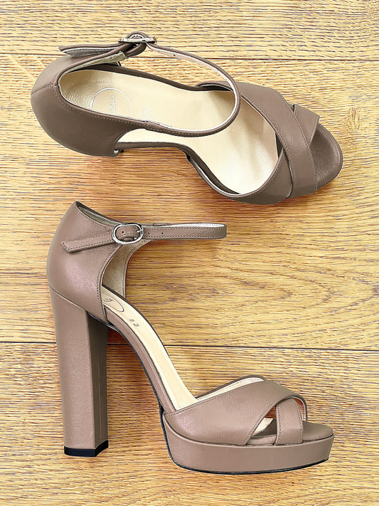 BRAIS LEATHER TAUPE