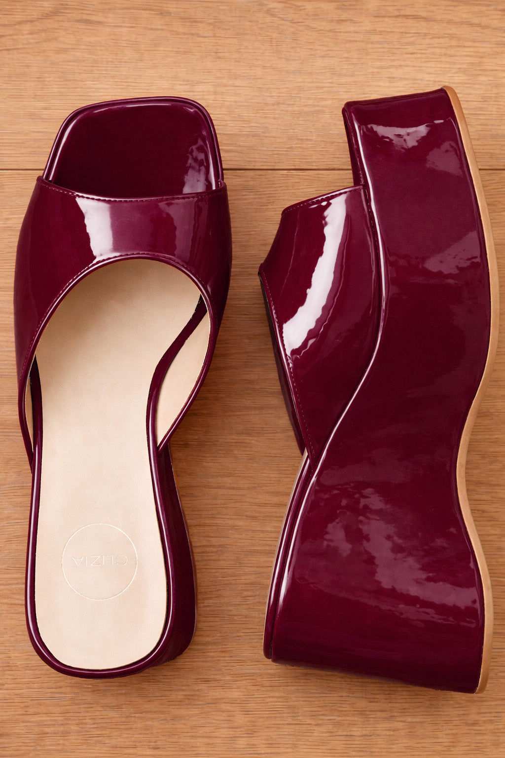 YUNA LAKIER BORDEAUX