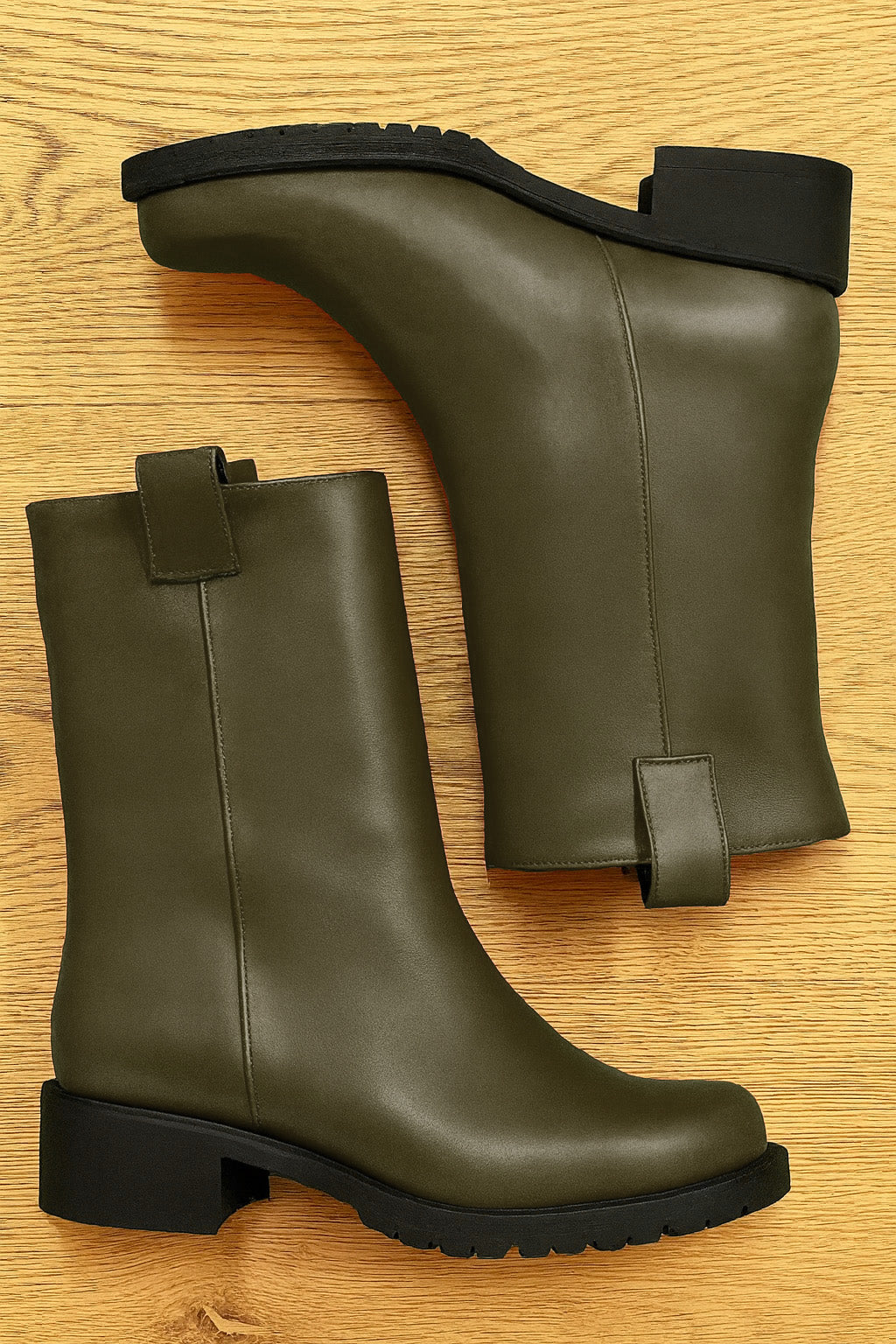 SKÓRZANY ATLAS KHAKI