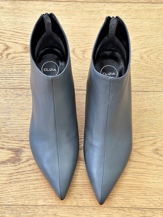 GHITA LEATHER SZARY