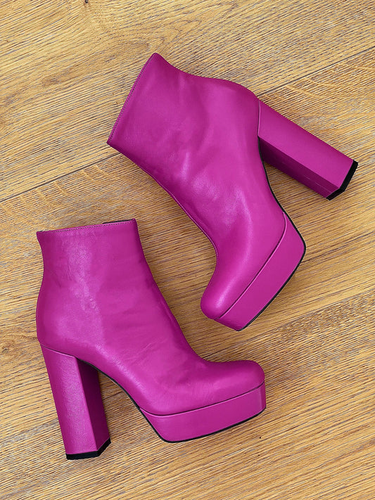 DETROIT LEATHER FUCHSIA