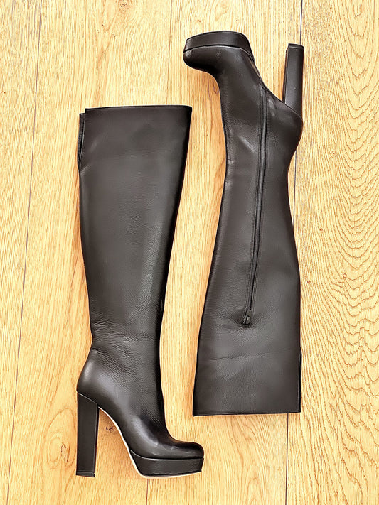 KRISTEN LEATHER BLACK